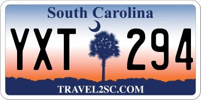 SC license plate YXT294
