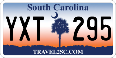 SC license plate YXT295