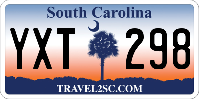 SC license plate YXT298