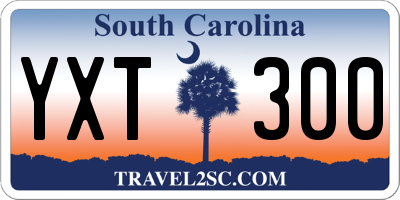 SC license plate YXT300