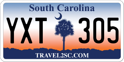 SC license plate YXT305
