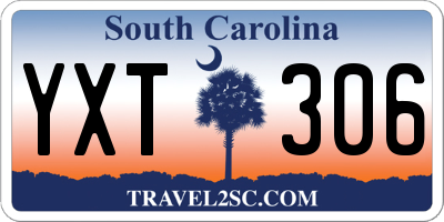 SC license plate YXT306