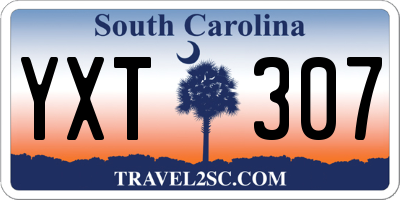 SC license plate YXT307
