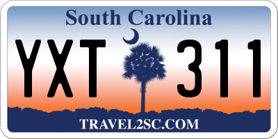 SC license plate YXT311