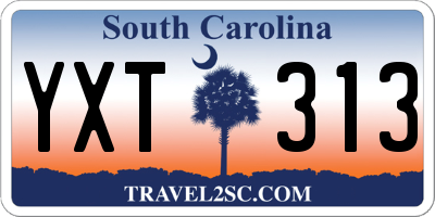 SC license plate YXT313