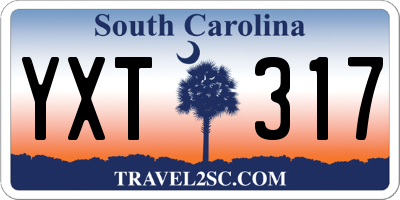 SC license plate YXT317