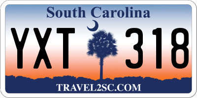 SC license plate YXT318