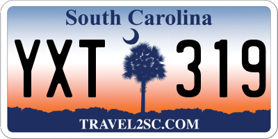 SC license plate YXT319