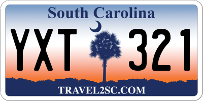 SC license plate YXT321