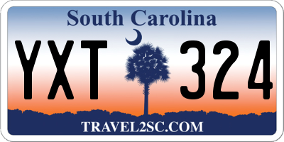 SC license plate YXT324
