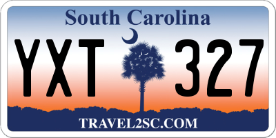SC license plate YXT327