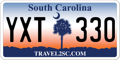 SC license plate YXT330