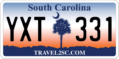 SC license plate YXT331