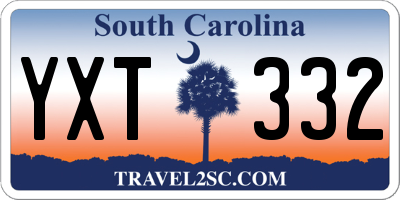 SC license plate YXT332
