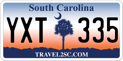 SC license plate YXT335