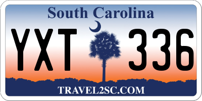 SC license plate YXT336
