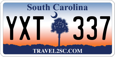 SC license plate YXT337