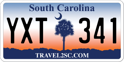 SC license plate YXT341