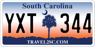 SC license plate YXT344