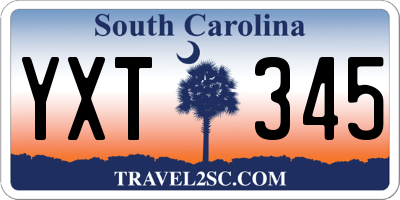 SC license plate YXT345