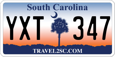 SC license plate YXT347