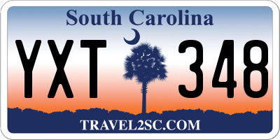 SC license plate YXT348
