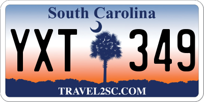 SC license plate YXT349