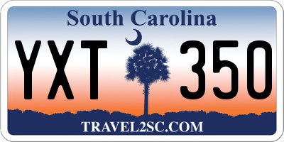 SC license plate YXT350