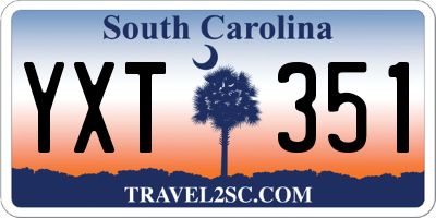 SC license plate YXT351
