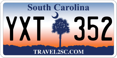 SC license plate YXT352
