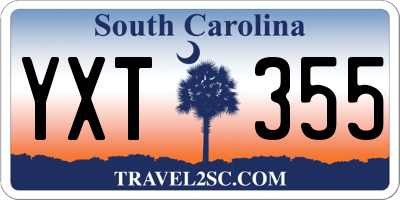SC license plate YXT355