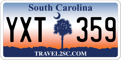 SC license plate YXT359