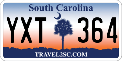 SC license plate YXT364