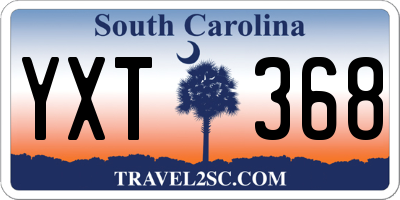 SC license plate YXT368