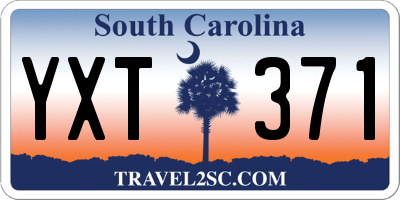 SC license plate YXT371
