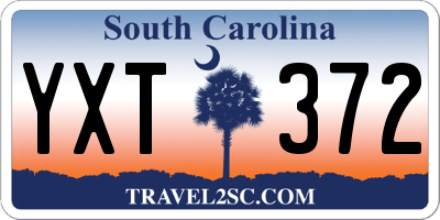 SC license plate YXT372