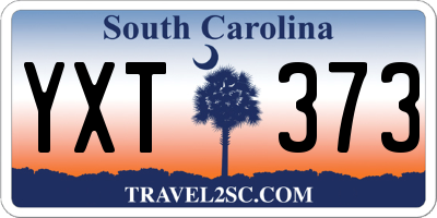 SC license plate YXT373