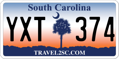 SC license plate YXT374