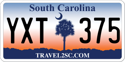 SC license plate YXT375