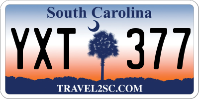 SC license plate YXT377