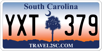 SC license plate YXT379