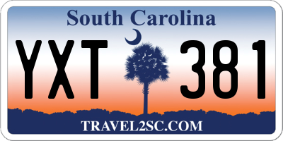 SC license plate YXT381