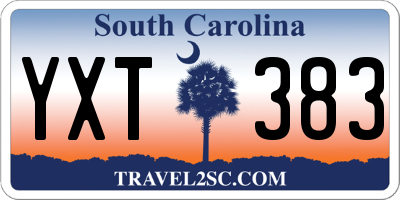 SC license plate YXT383