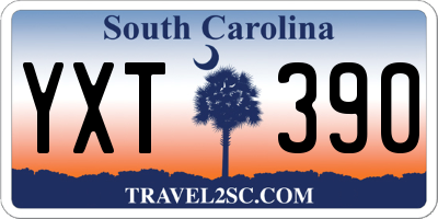 SC license plate YXT390