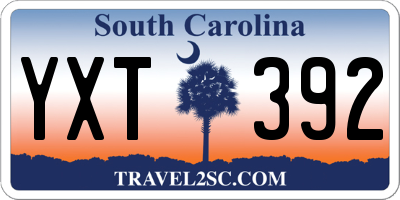 SC license plate YXT392