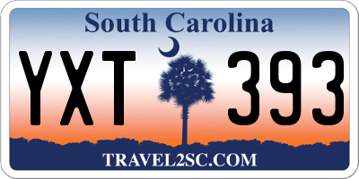 SC license plate YXT393