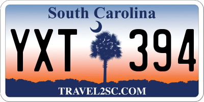 SC license plate YXT394