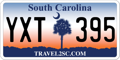 SC license plate YXT395
