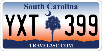 SC license plate YXT399