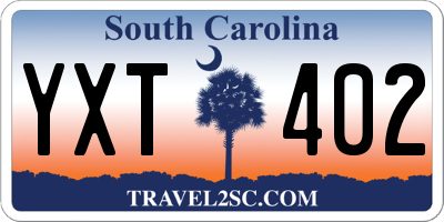 SC license plate YXT402